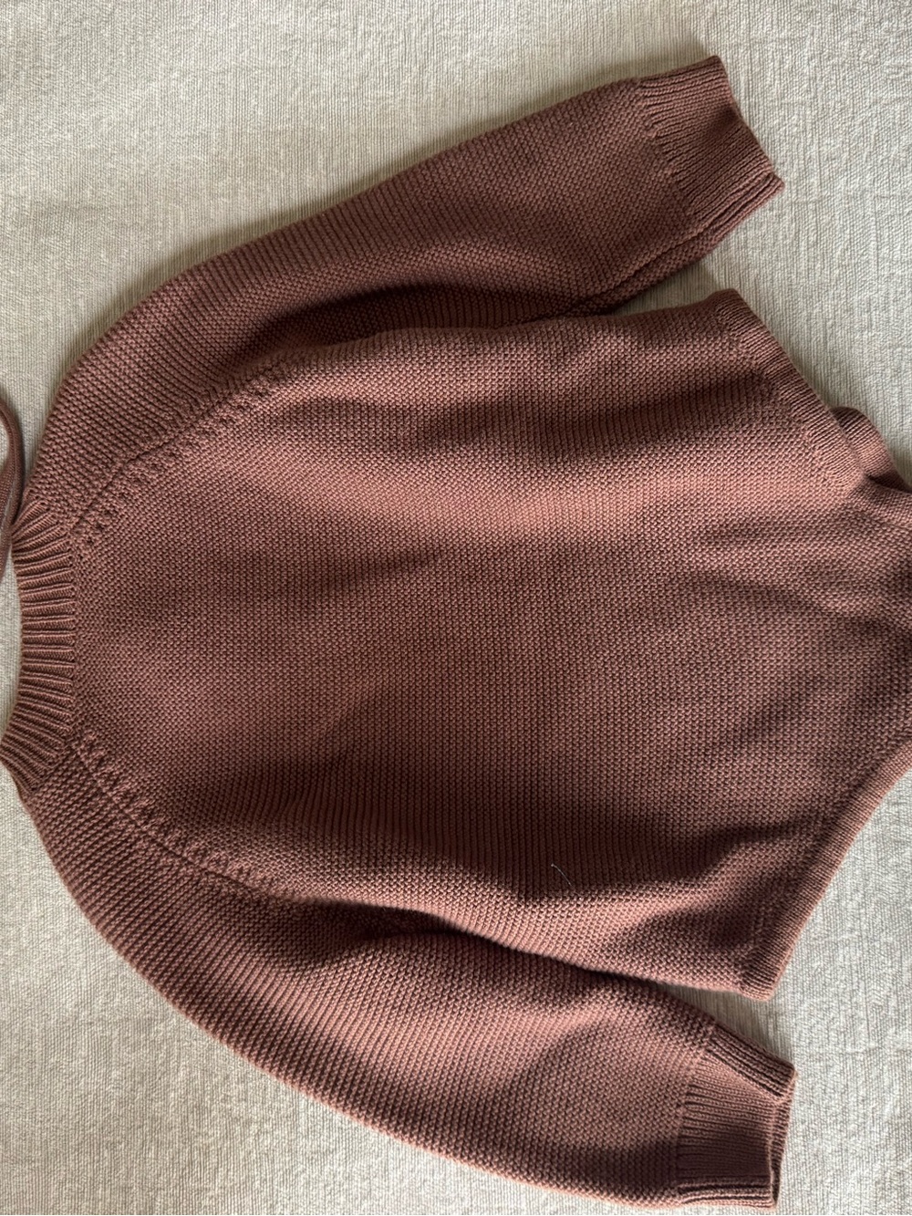 Baby Knit Romper & Pom Pom Bear Bonnet Set Brown Cottagecore Boho Neutral Infant - Picture 5 of 7
